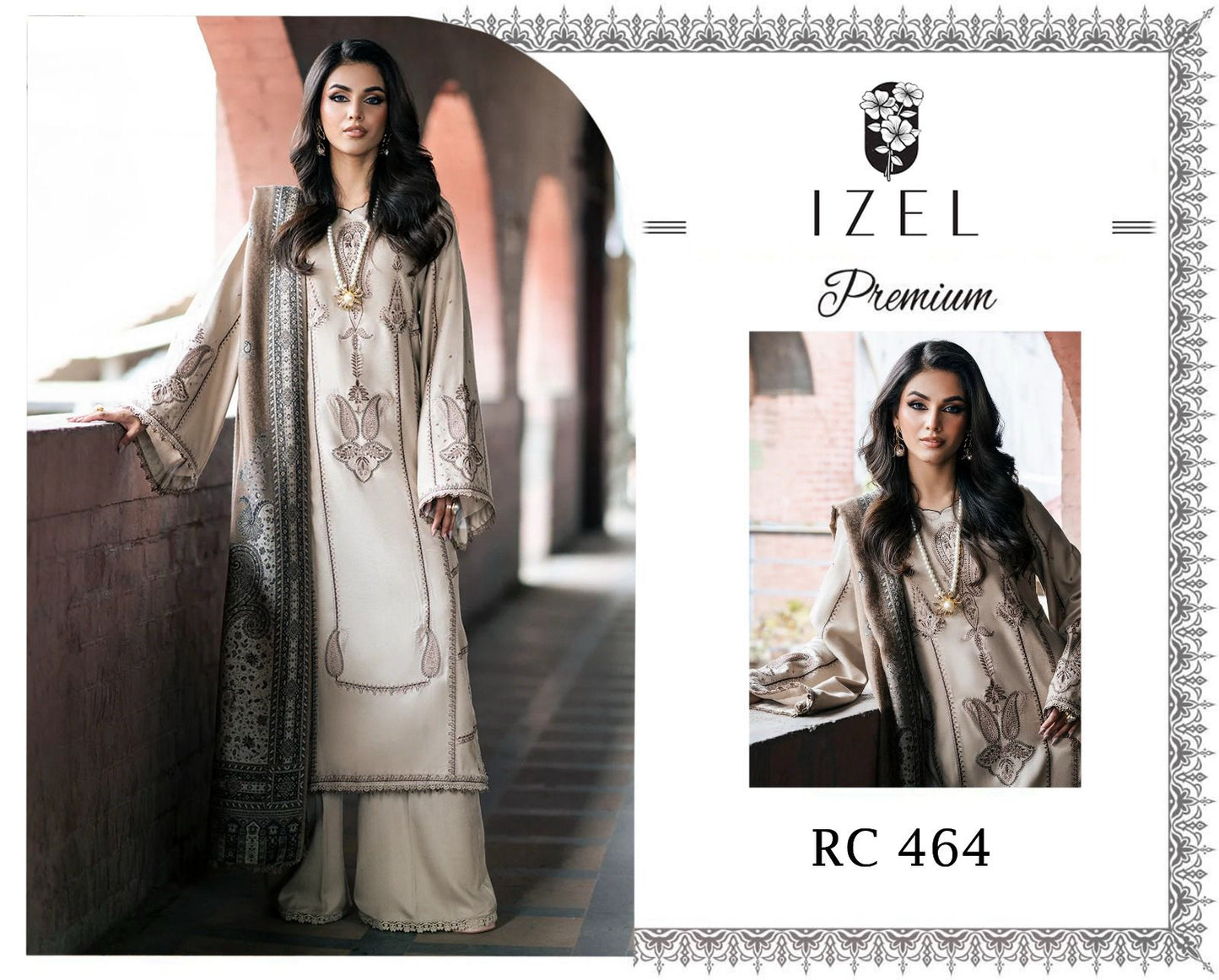 #464 High-Fashion Airjet Dhanak Dress – Rich Fabric, Elegant Fall AR