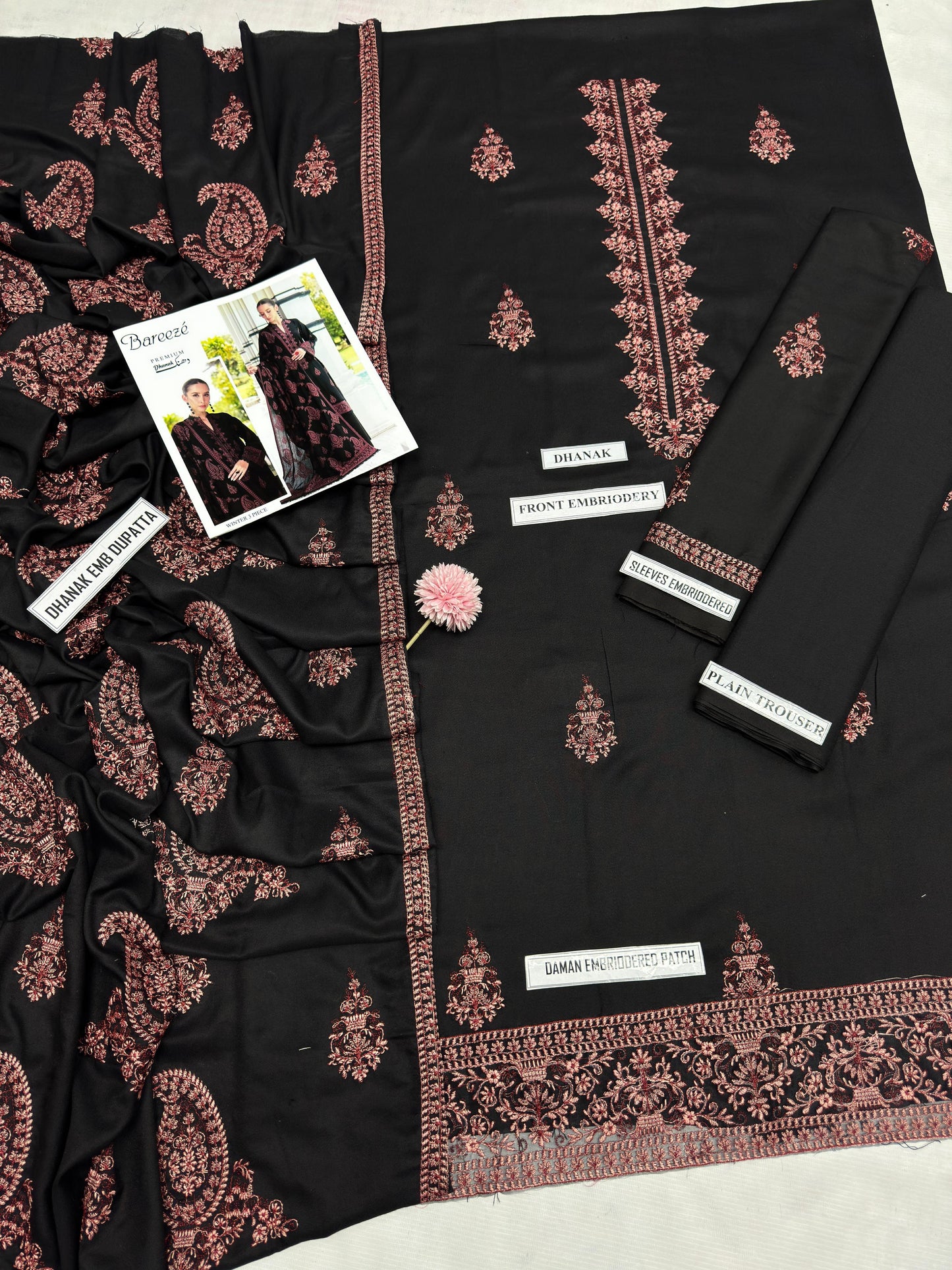 #7555 Luxury Embroidered Perfection – Bareeze Original NIN