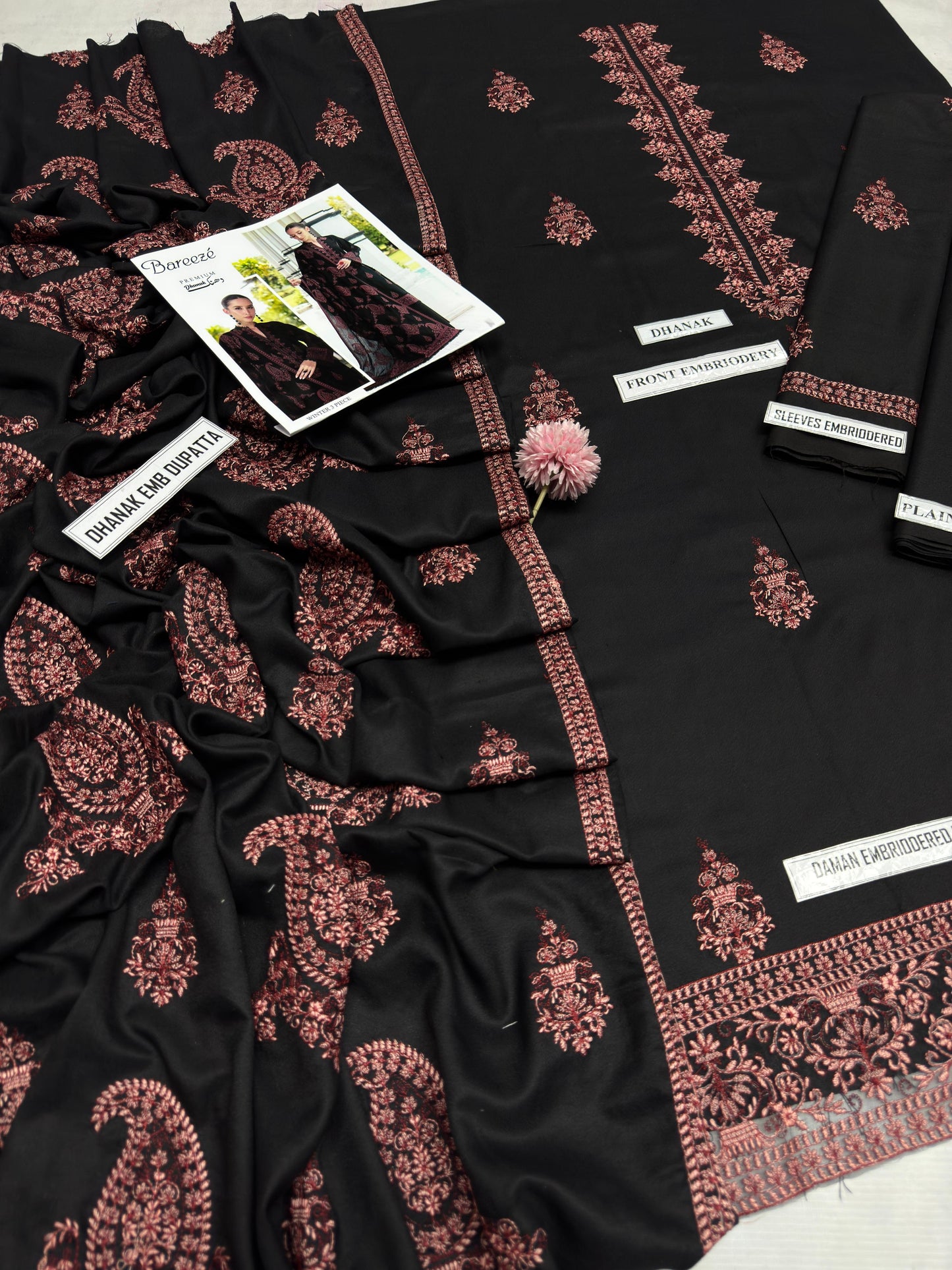 #7555 Luxury Embroidered Perfection – Bareeze Original NIN