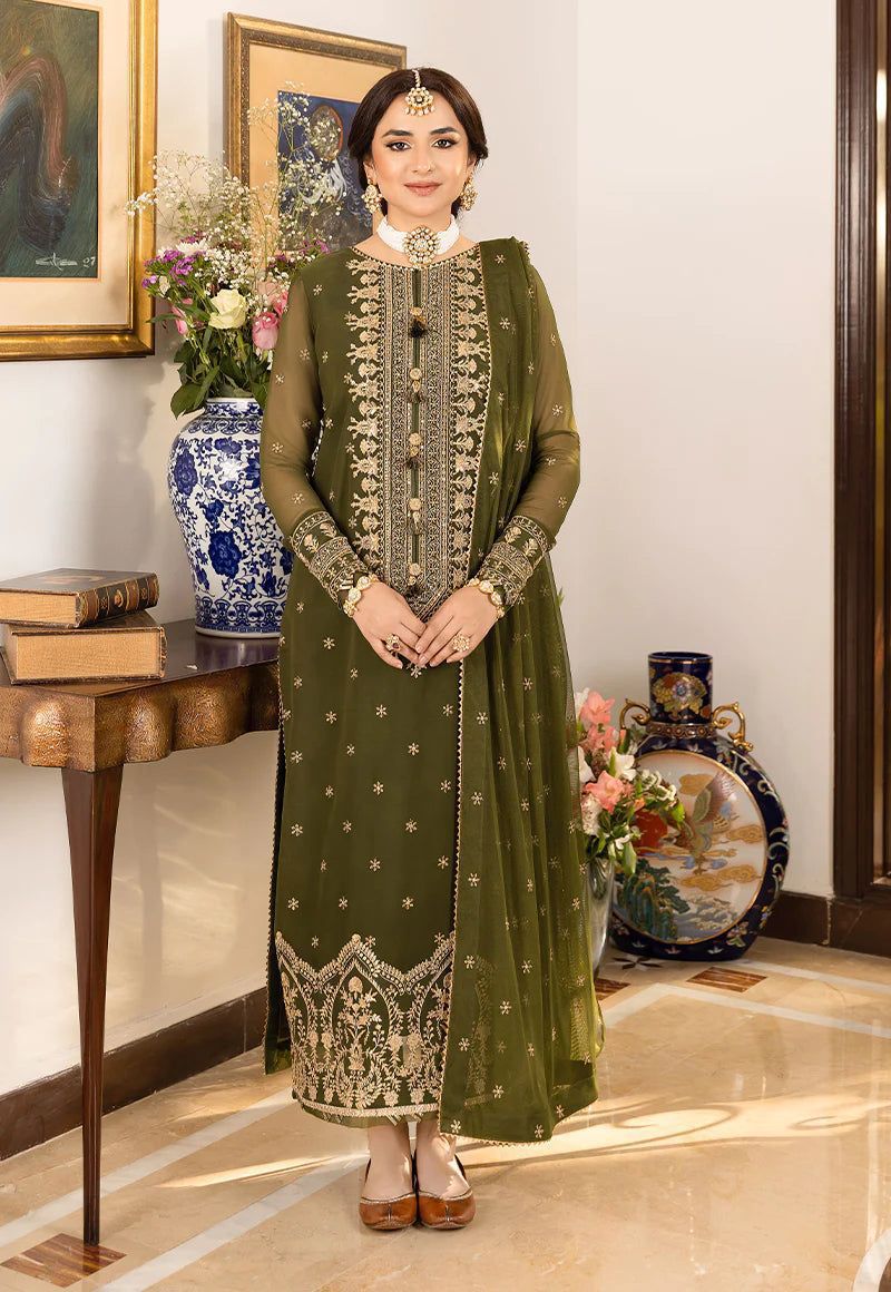#196 Luxury Chiffon Suit Paired with Satin Silk TrousersLuxury Chiffon Suit Paired with Satin Silk Trousers NIN