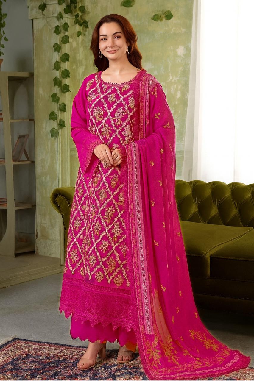 #192 Premium Full Heavy Embroidered Suit – Multi-Head Thread Work NIN
