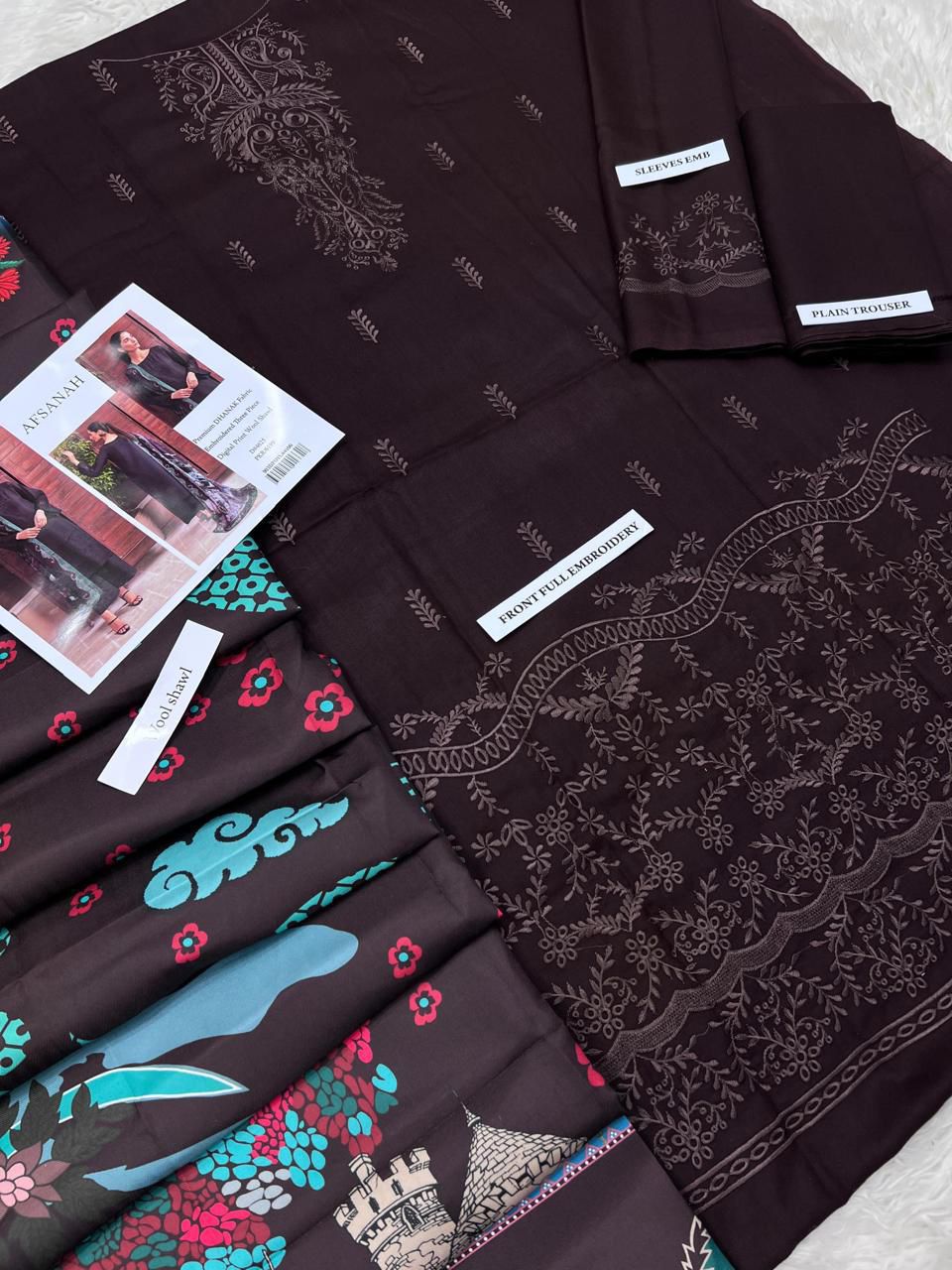 #4625 AFSANAH DHANNAK BEST PREMIUM LOOK FABRIC AR