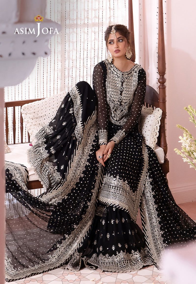 #1387 Asim Jofa Chandani Luxury Chiffon Collection ā Timeless Elegance in Every Thread NIN