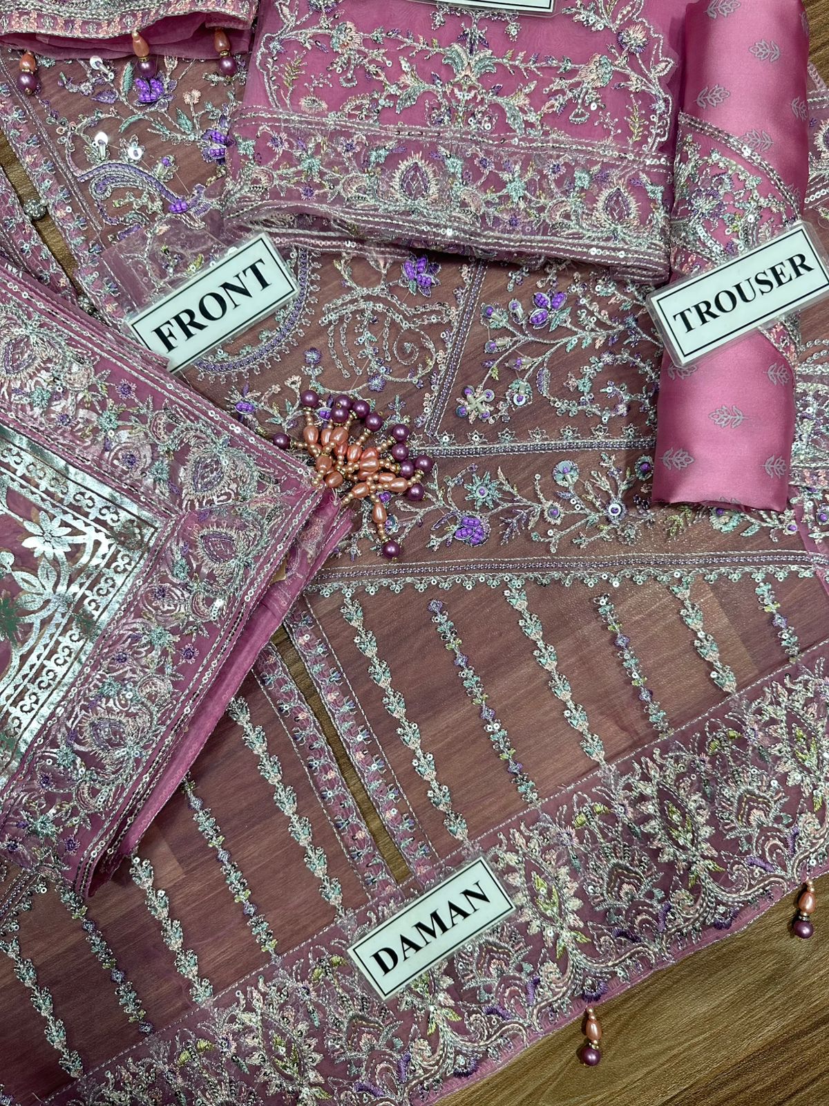 #191 Kanwal Malik Inspired Unstitched Replica – Graceful Design & Premium Detailing NIN