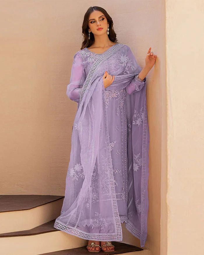 #188 MUSHQ Indigo – Premium Unstitched Ensemble with Signature Prints & Embroidery" NIN
