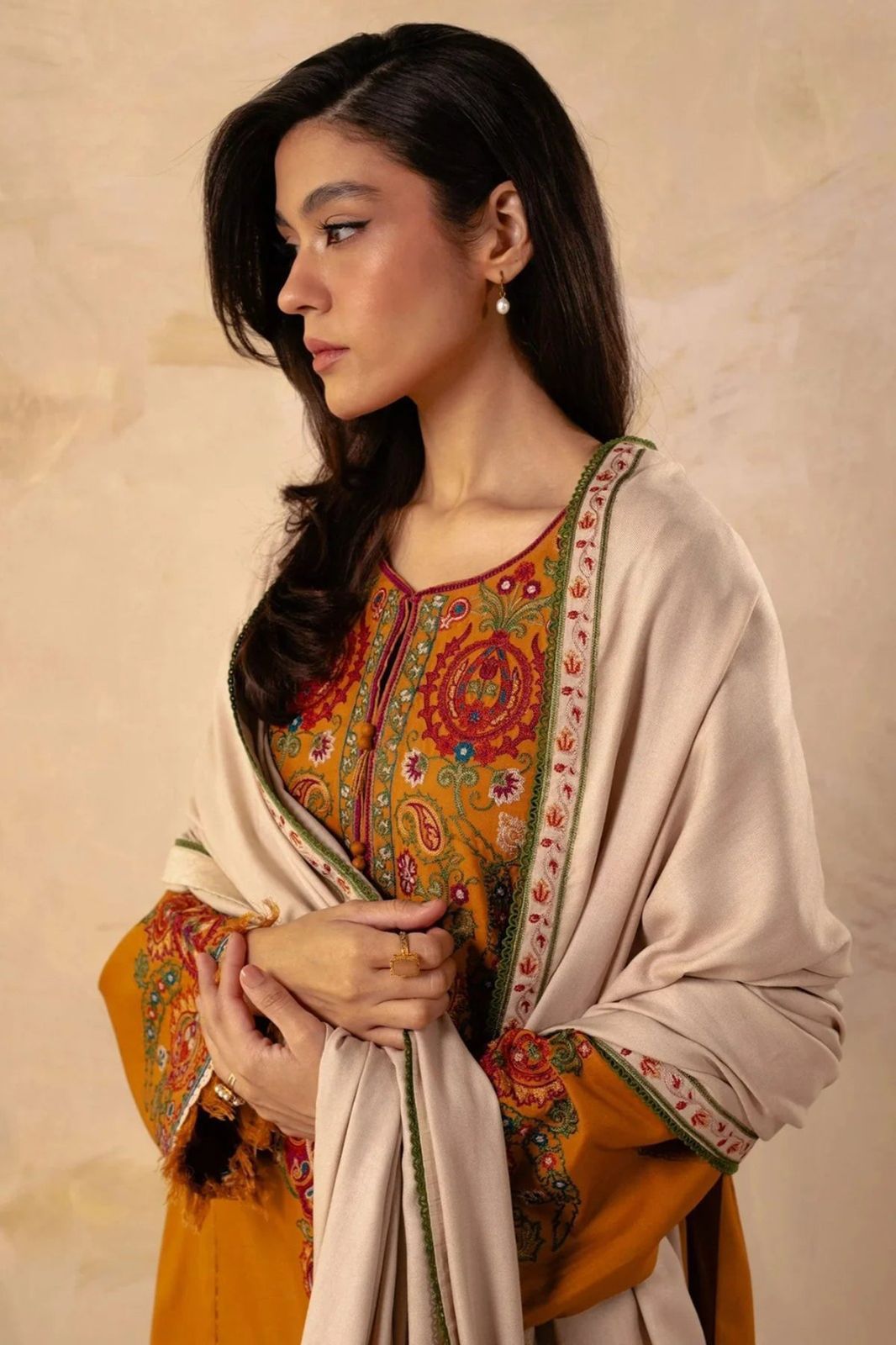 #5027 ✨ Premium Pure DHANAK Embroidered Ensemble – Luxury Edition ✨ AB
