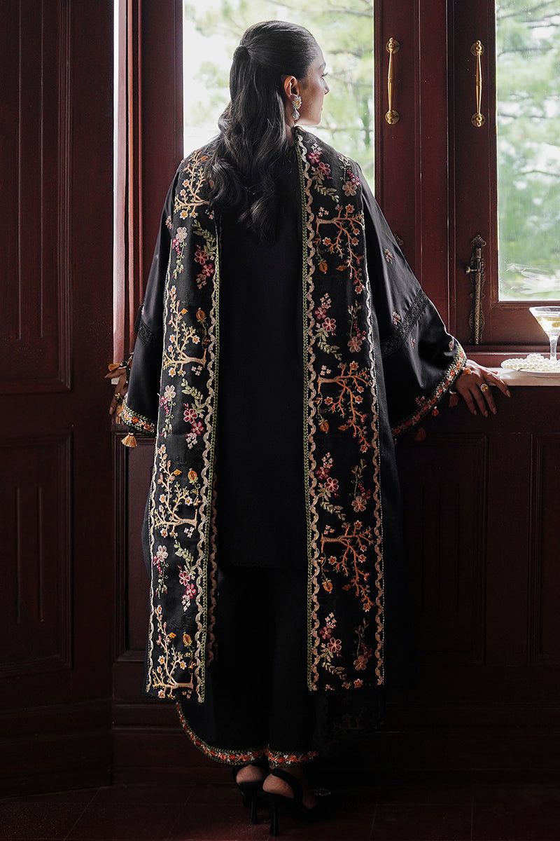 #5037 Title: Best Quality DHANAK | Heavy Embroidered Suit with Shawl & Bag AB
