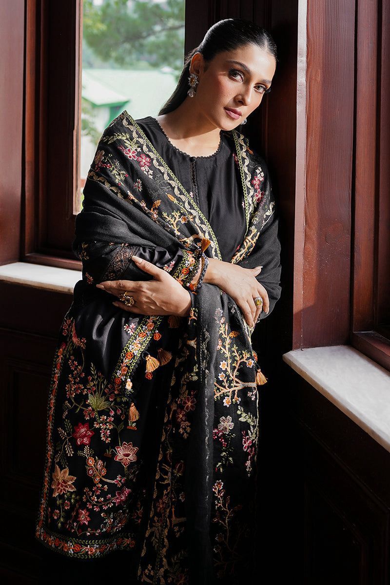 #5037 Title: Best Quality DHANAK | Heavy Embroidered Suit with Shawl & Bag AB