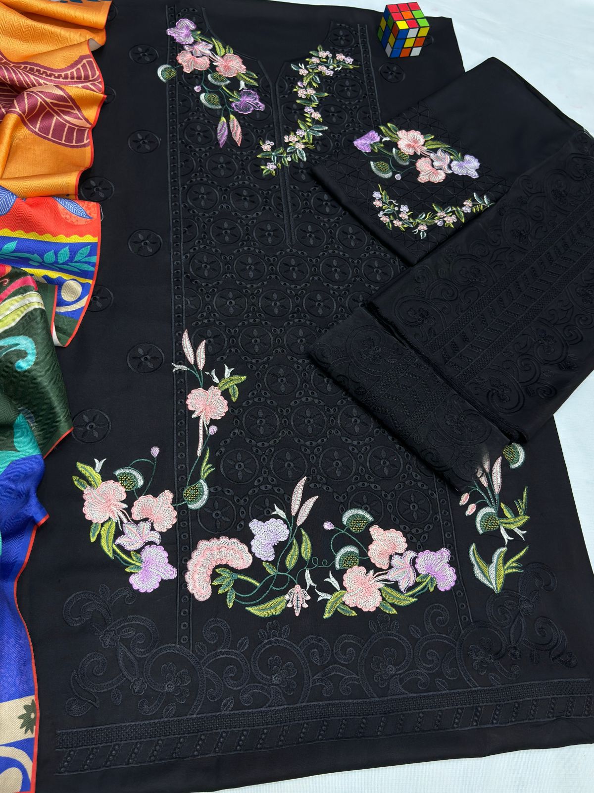 # 5054 Mushq Luxury Embroidered 3-Piece Suit | Airjet Dhanak Fabric | Winter Collection AB