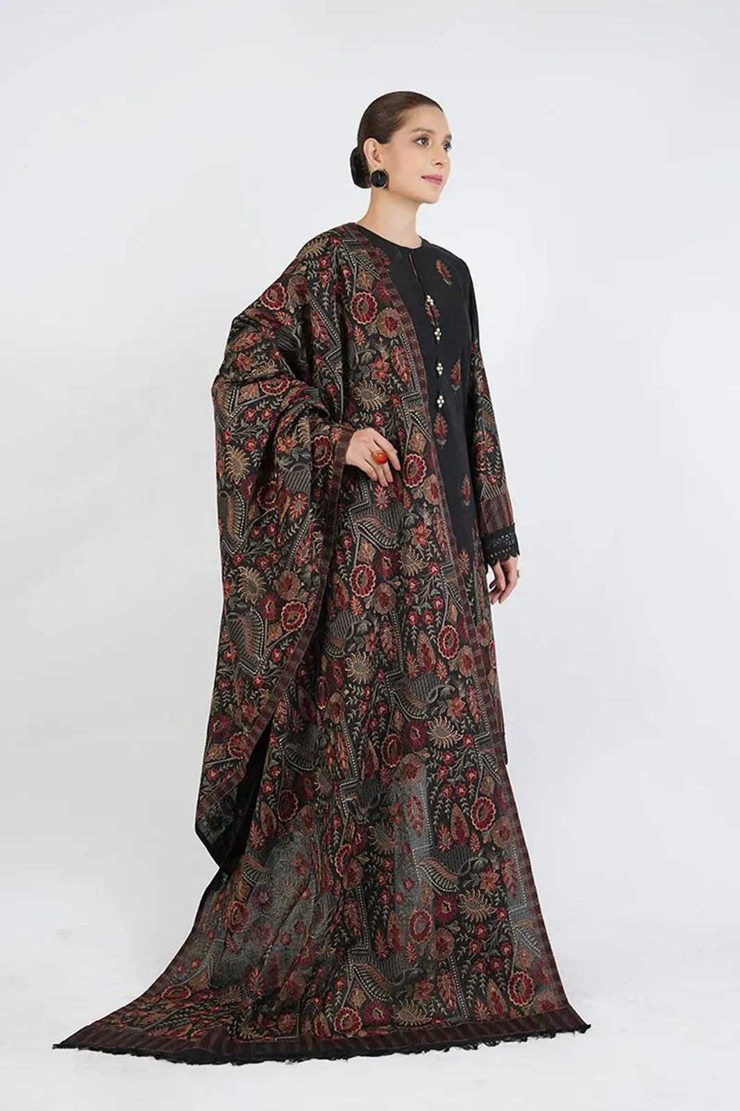# 5045 Bareeze Premium Embroidered 3-Piece Suit | Processed Dhanak Fabric | Winter Luxury Collection AB