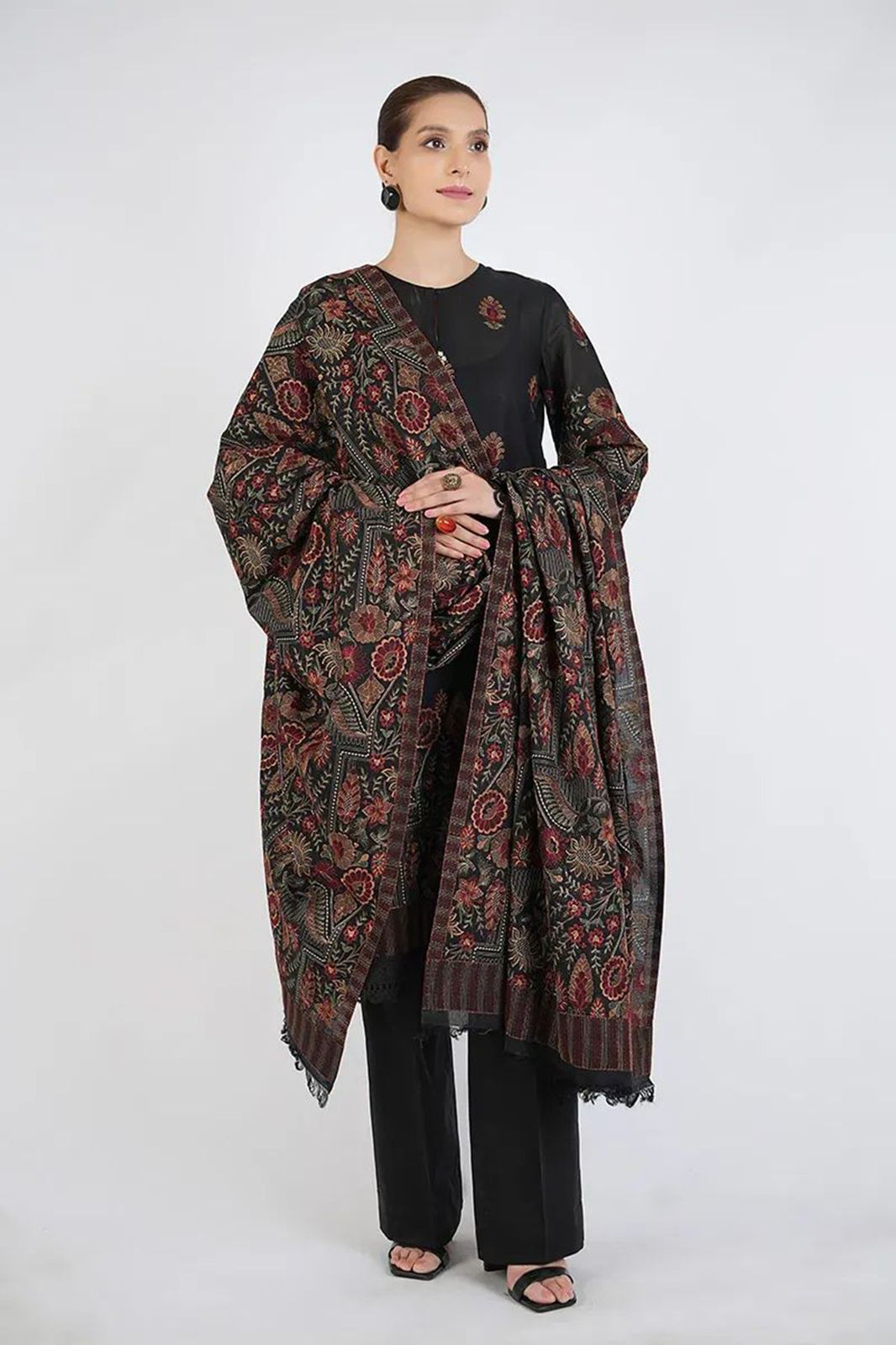 # 5045 Bareeze Premium Embroidered 3-Piece Suit | Processed Dhanak Fabric | Winter Luxury Collection AB