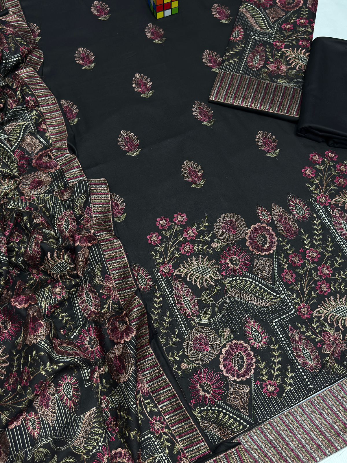 # 5045 Bareeze Premium Embroidered 3-Piece Suit | Processed Dhanak Fabric | Winter Luxury Collection AB