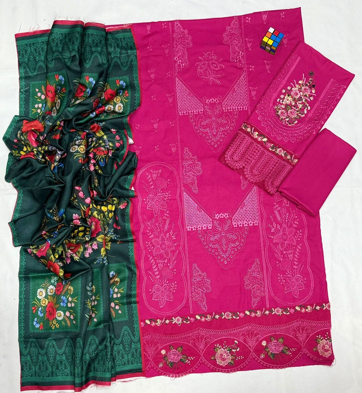 # 5093 ๐งต Premium Dhanak Embroidered 3-Piece Suit โ Luxury Winter Collection ๐ฏ AB