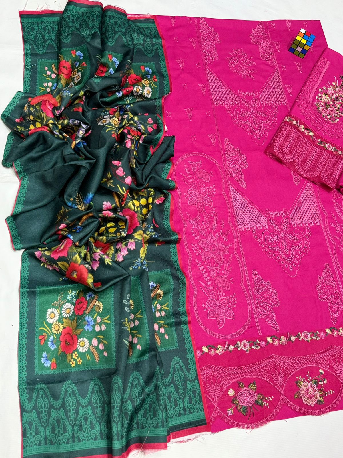 # 5093 ๐งต Premium Dhanak Embroidered 3-Piece Suit โ Luxury Winter Collection ๐ฏ AB