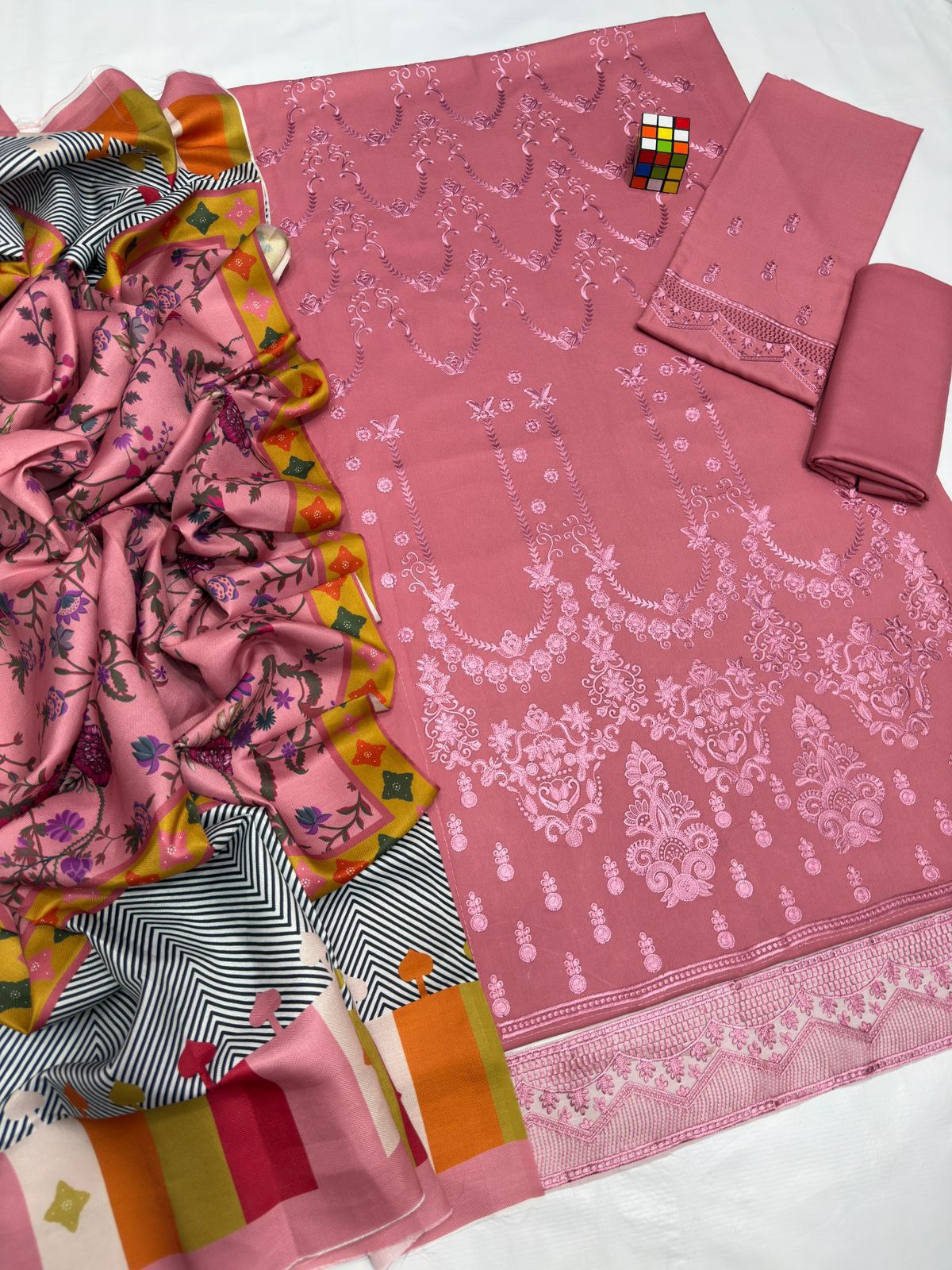 # 5094 π Limelight Brand β Premium Dhanak 3-Piece Embroidered Suit π― | Winter Collection AB