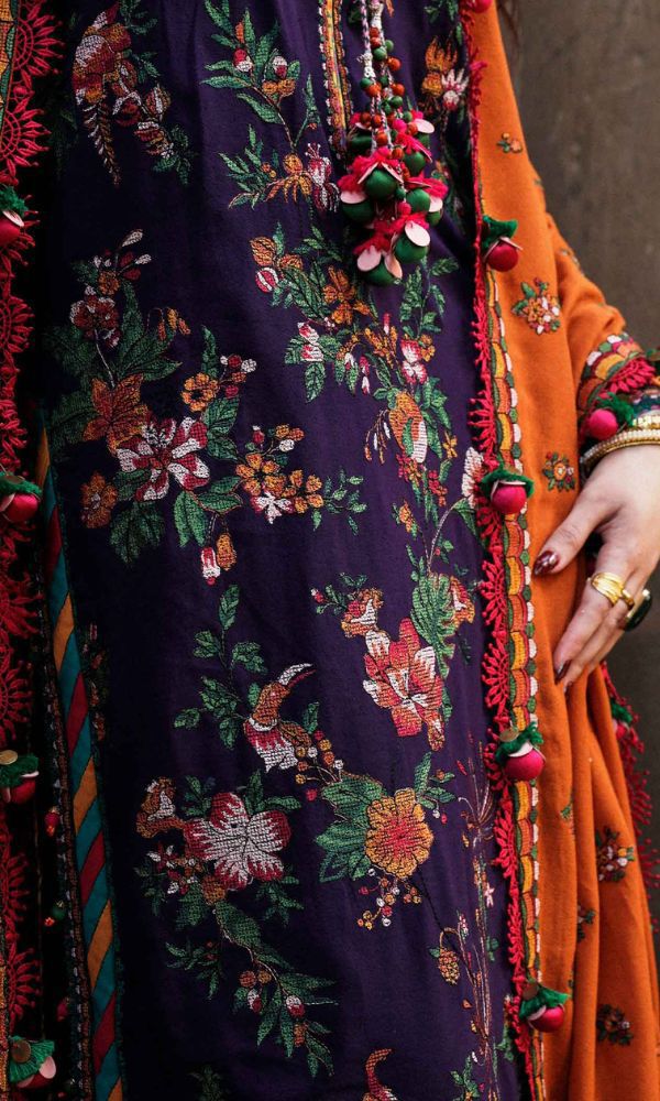 # 5067 π Premium Dhanak Embroidered 3-Piece Suit | Winter Luxury Collection π― AB