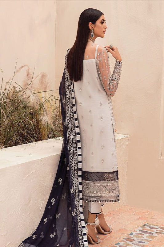 #02  Gulaal Organza Embroidered Ladies Dress – Unstitched Formal Wear for Women  SH