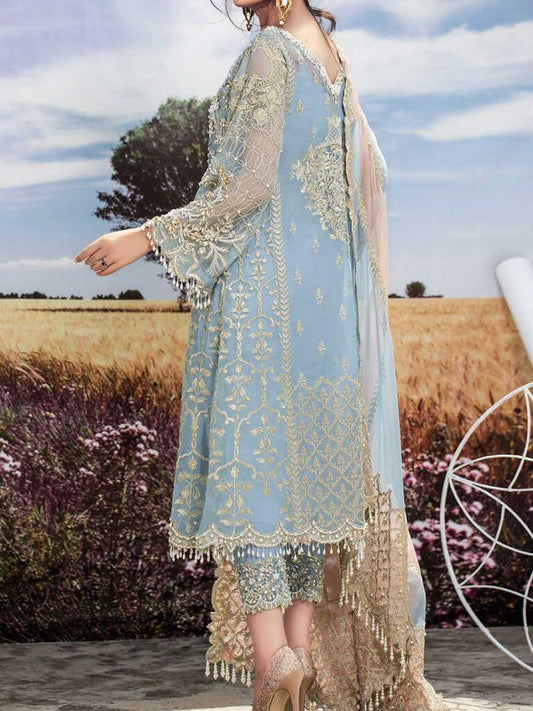 #06  Agha Noor Premium Embroidered Organza Ensemble  SH