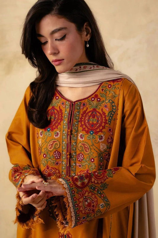 #5027 ✨ Premium Pure DHANAK Embroidered Ensemble – Luxury Edition ✨  AB