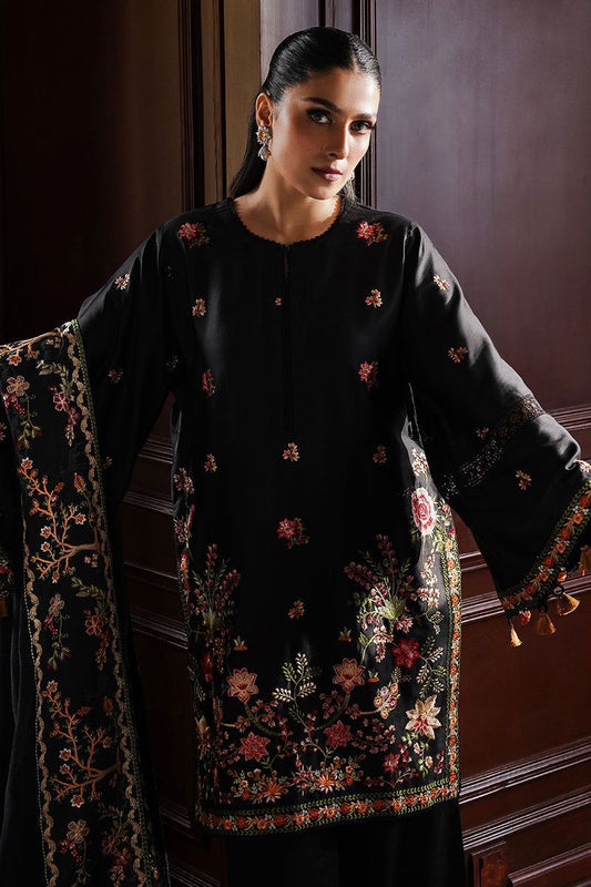 #5037  Title: Best Quality DHANAK | Heavy Embroidered Suit with Shawl & Bag  AB