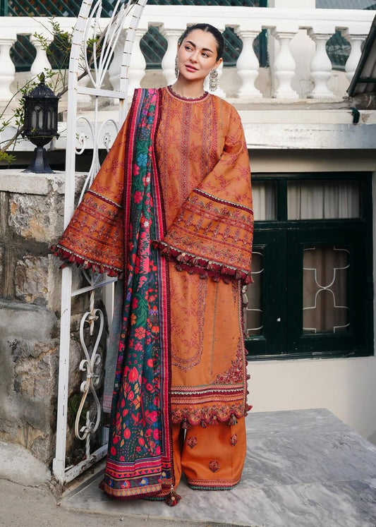 #5127  Premium DHANAK Embroidered 5-Piece Suit | Twill Shawl & Catalog Included  AB