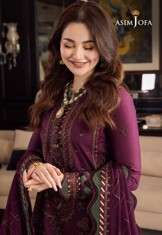 # 5130  Luxury 3-Piece Embroidered Suit | Air Jet Dhanak | Heavy Shawl | Catalog & Bag Included  AB