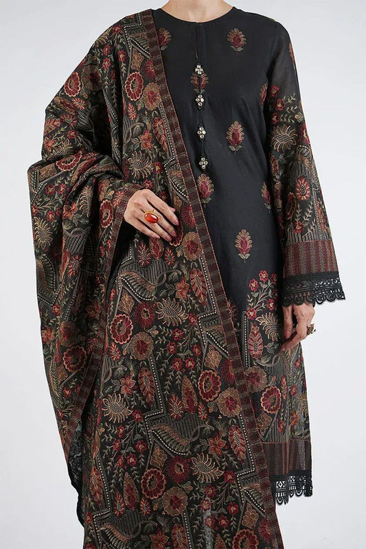 # 5045 Bareeze Premium Embroidered 3-Piece Suit | Processed Dhanak Fabric | Winter Luxury Collection  AB