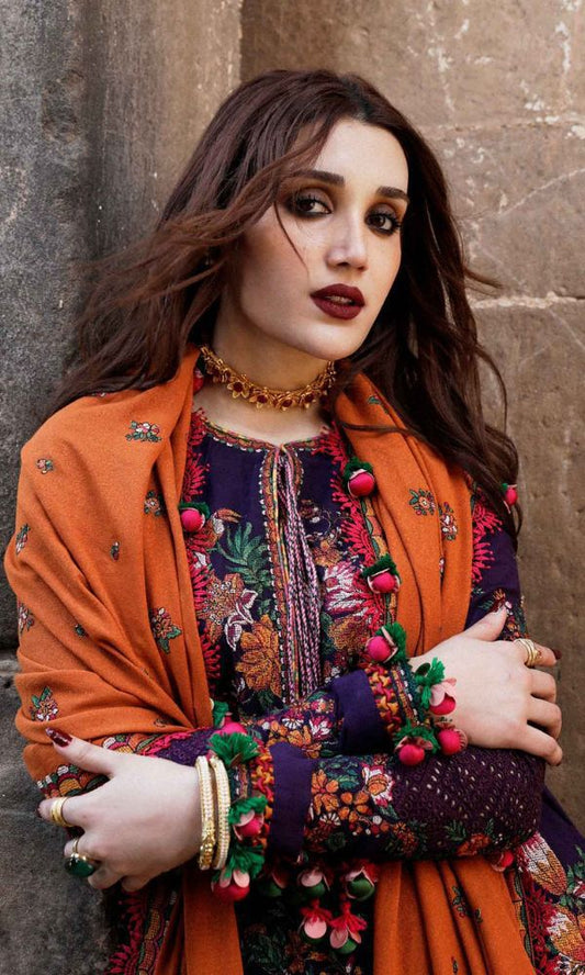 # 5067 🌟 Premium Dhanak Embroidered 3-Piece Suit | Winter Luxury Collection 💯  AB