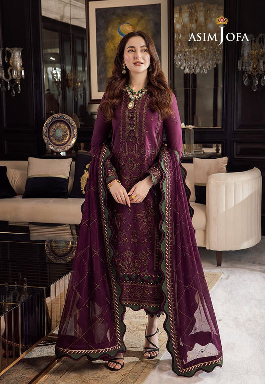 # 5130  Luxury 3-Piece Embroidered Suit | Air Jet Dhanak | Heavy Shawl | Catalog & Bag Included  AB