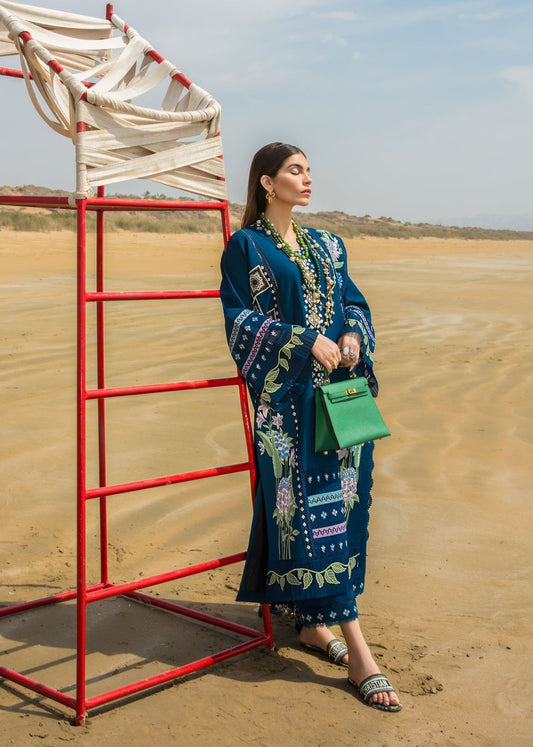 #5014. Luxury 3 Piece Pure Wool Dhanak Suit | Full Heavy Embroidered with Dhanak Shawl  AB